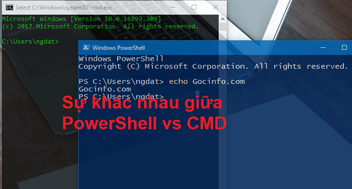 PowerShell vs CMD - Sự khác nhau giữa PowerShell và CMD