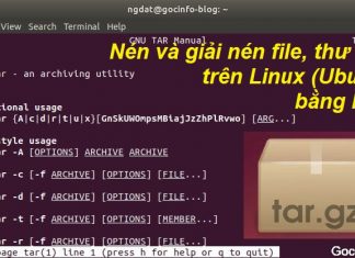 Nén và giải nén file với lệnh TAR trên Linux (Ubuntu)