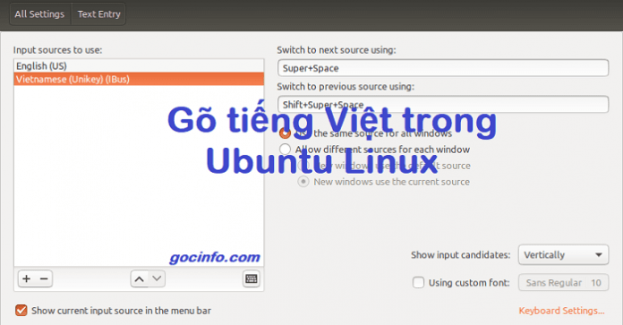 Gõ tiếng Việt trong Ubuntu - Linux