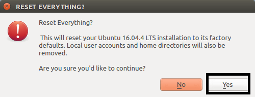 Cách reset lại Ubuntu về trạng thái ban đầu không cần cài đặt lại