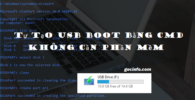 Tạo USB boot thủ công chuẩn UEFI và Legacy không cần phần mềm