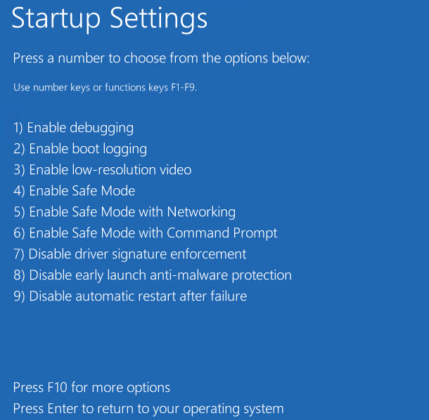 Các cách vào Advanced Startup Options và Safe Mode Windows 10/8/7