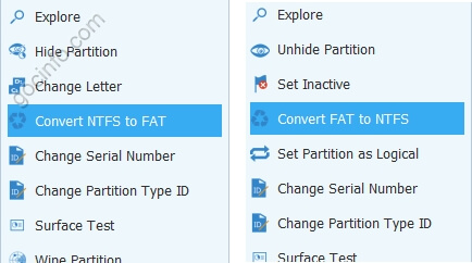 Chuyển định dạng NTFS sang FAT32 hay FAT32 sang NTFS không mất dữ liệu