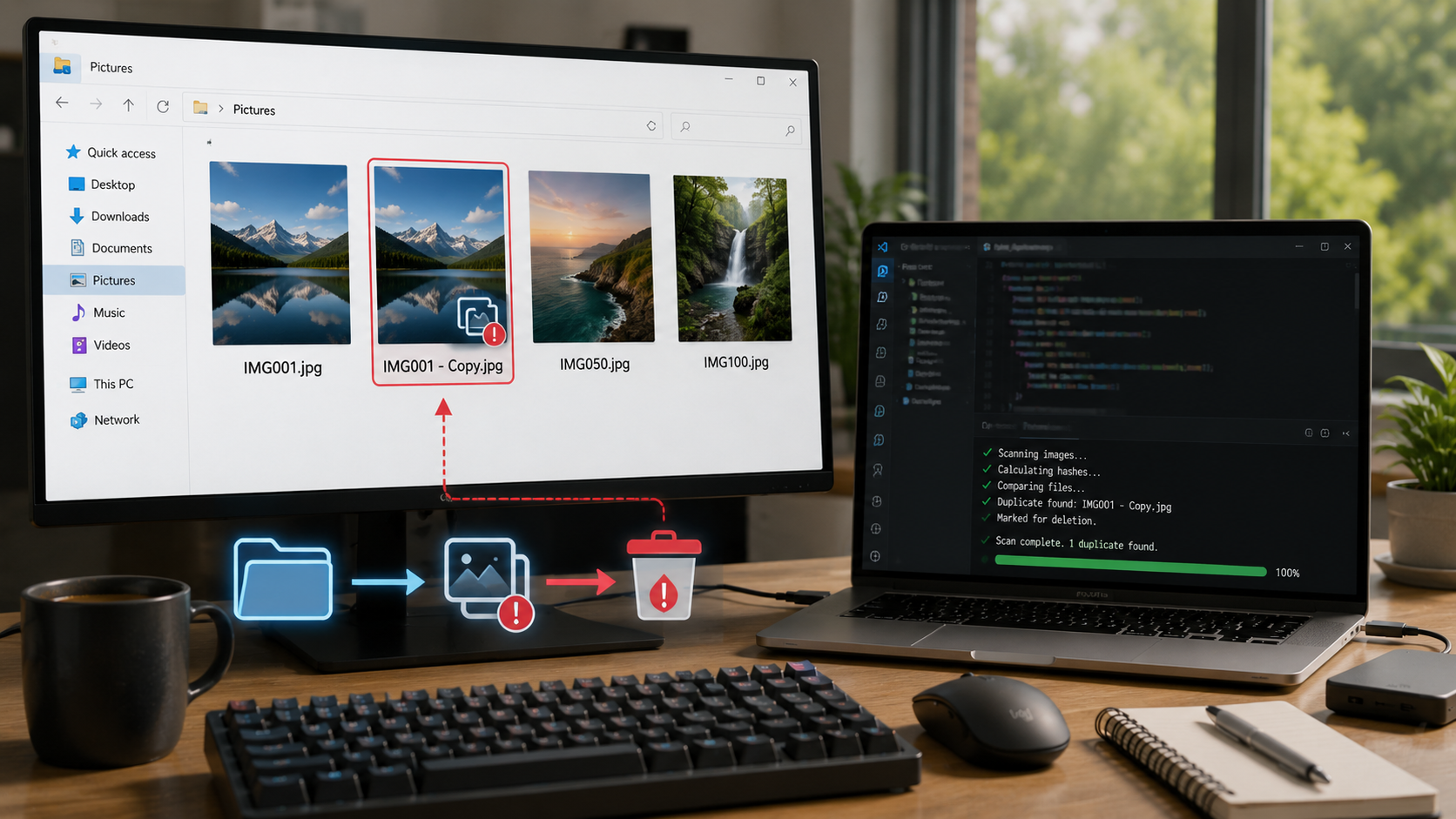Code Python Xóa Ảnh Trùng Lặp